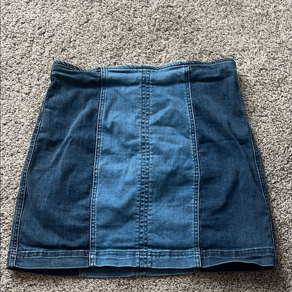 PacSun Dark and Light Blue Denim Mini Skirt